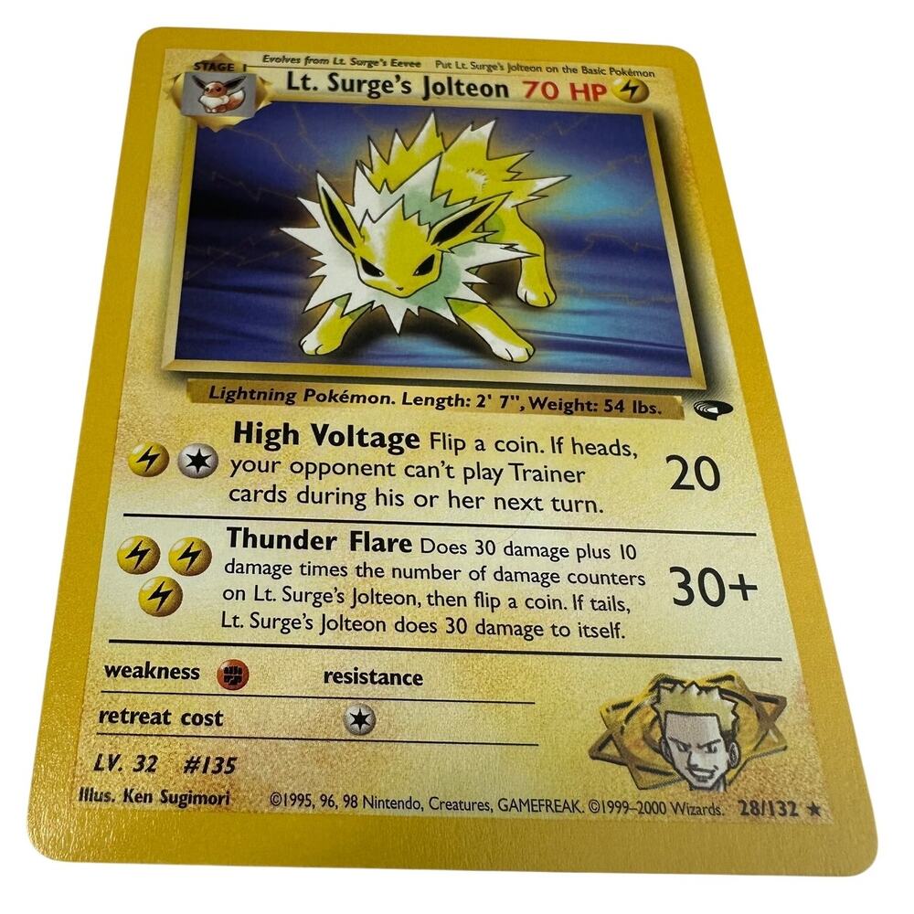 Pokemon TCG Lt. Surge's Jolteon Gym Challenge 28/132 Near Mint Condition
